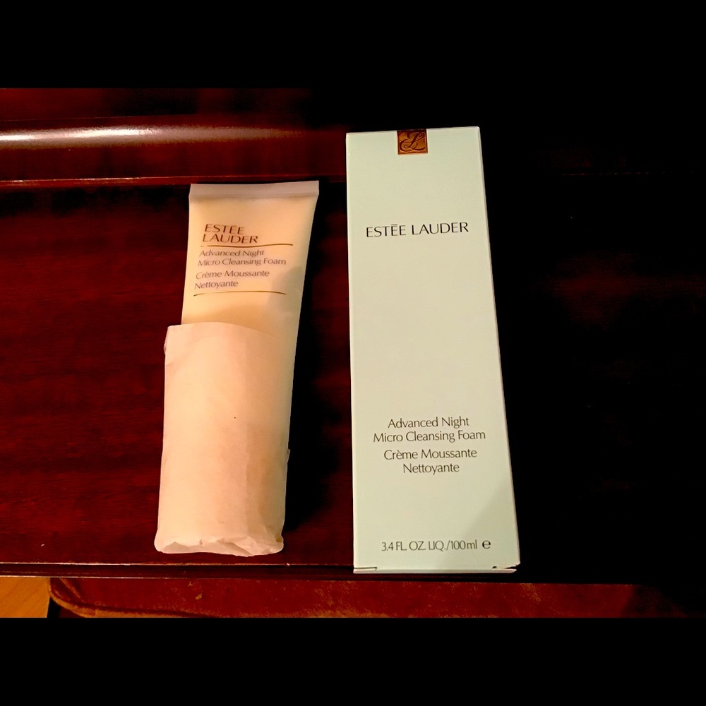 Estée Lauder night cleansing foam.